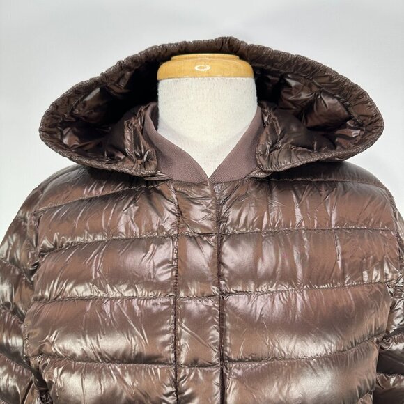 Bogner Women's Size 8 Medium Puffer Down Hooded Jacket Coat Brown - Picture 4 of 16